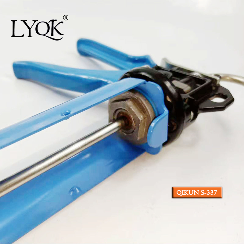 S-337 Opening Type Double Cartridges Skeleton Caulking Gun