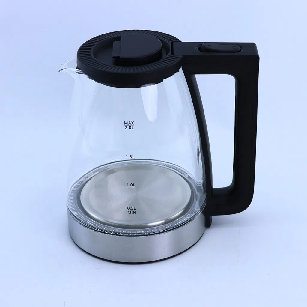 Sc-322 Modern 2L Glass Electric Kettle 220V Portable Water Heater for Kitchen Outdoor Tea Coffee Cooking Fast Automatic Shut-off