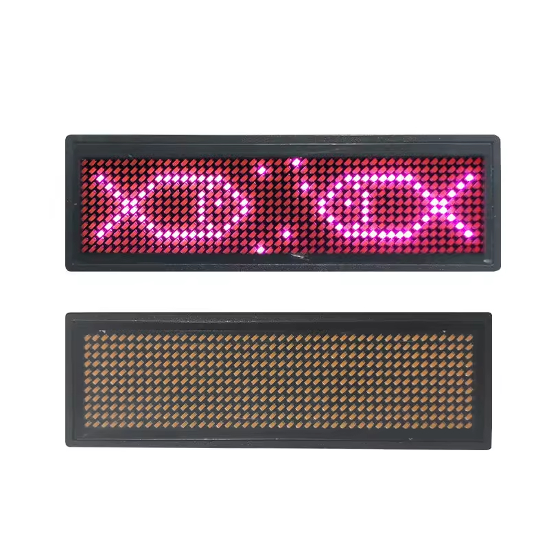 New Christmas Reflectable Arrivals Programmable LED Badge Screen Tags