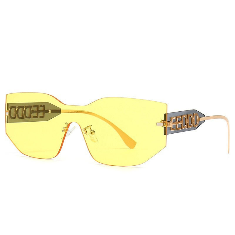 Eyeglasses Frames Top Sale Luxury Fashion Beach Custom Logo Lens Sunglasses Trendy Rectangle Flat Top Shades Sunglasses - Sunglasses and Designer Glasses Price