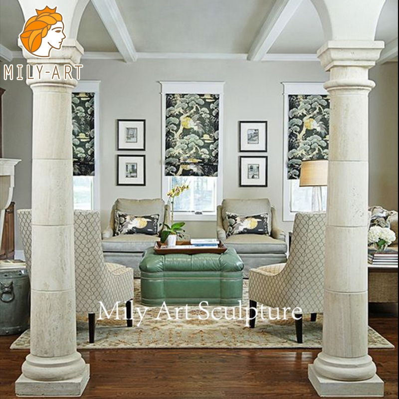 Indoor Home Decoration Natural Marble Pillars