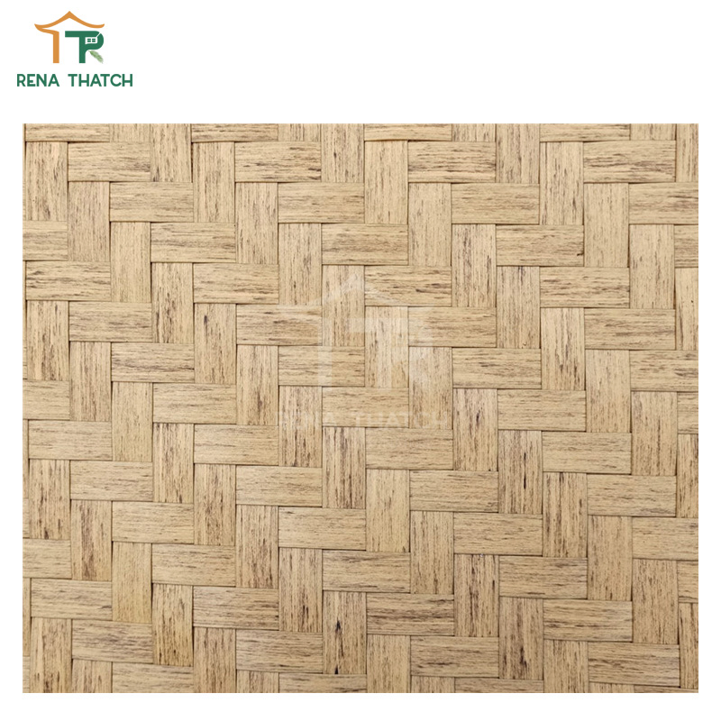 UV Resistant Synthetic Bamboo Weaving Sheet Artificial Rattan Weave Ceiling
