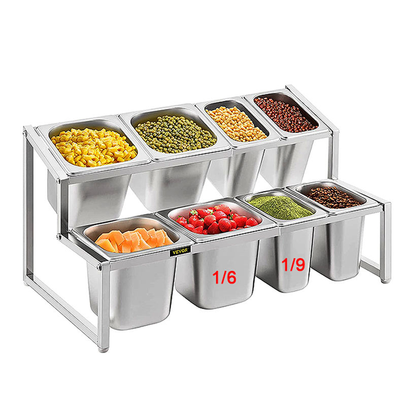 Custom 1/6 Size Hotel Restaurant Gastronorm Food Container Gn Pan Stainless Steel