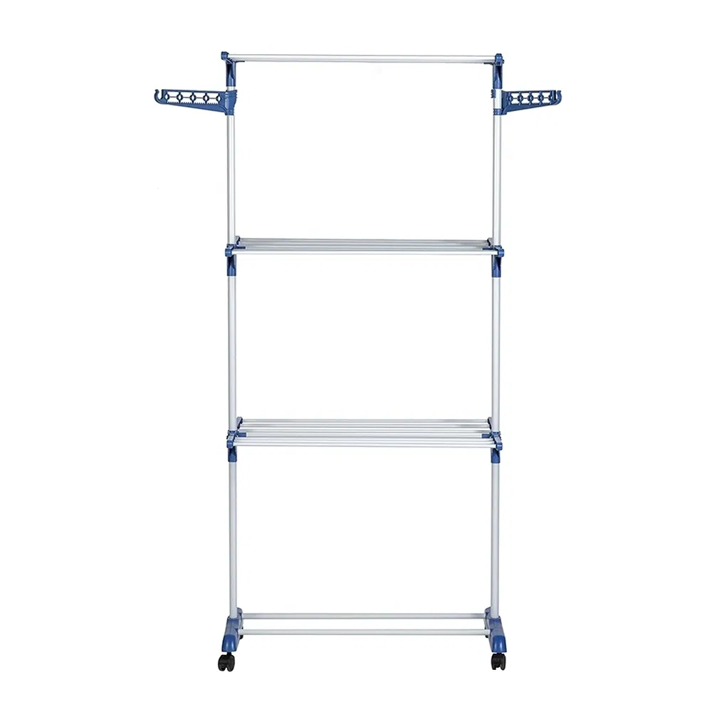 Powder-Coated Floor Towel Rack Lightweight Clothes Drying Rack for Gym Use