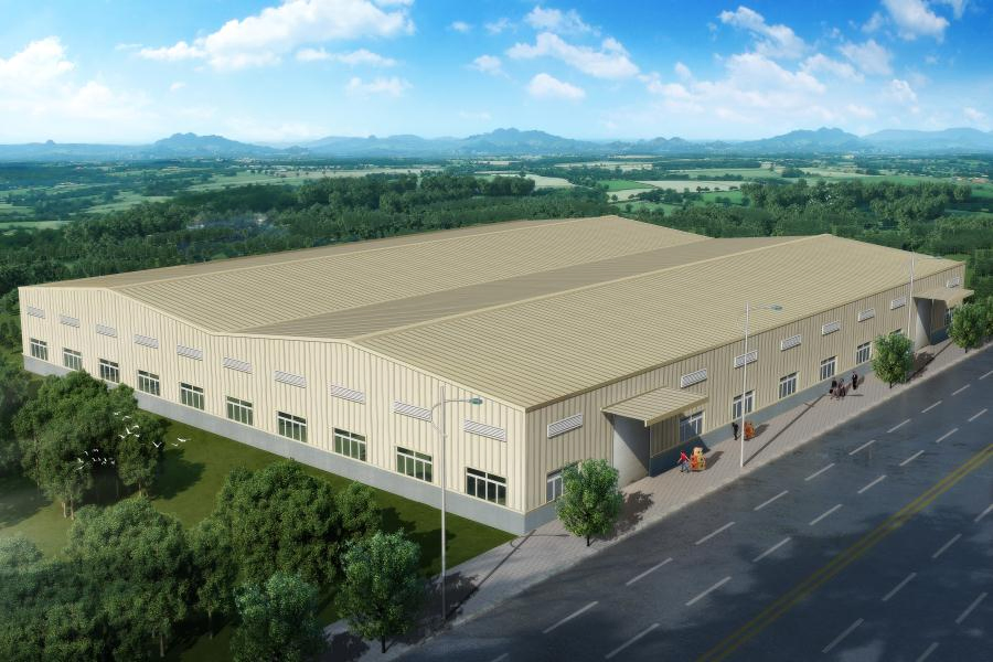Customized Prefabricated Engineered Steel Structure Workshop Warehouse Hangar Showroom Supermarket Building