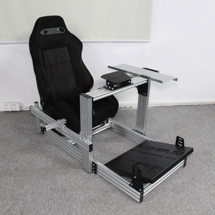 New Design Adjustable Game Racing Simulator Steering Wheel Stand and Chair Set for Logitech/Simagic/Moza Wheel