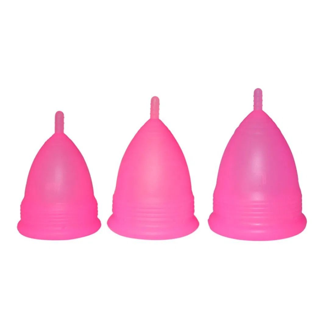 Safe and Comfortable Lady's Silicone Menstrual Cup for All-Day Use