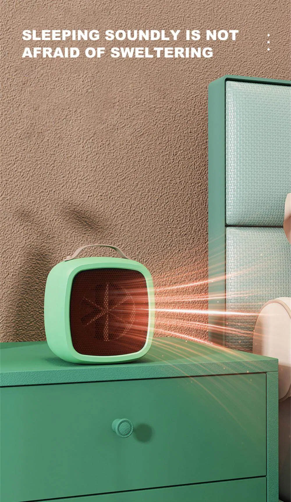 Factory Price Home Office Mini Portable 500W Powerful Electric Space Fan Heater