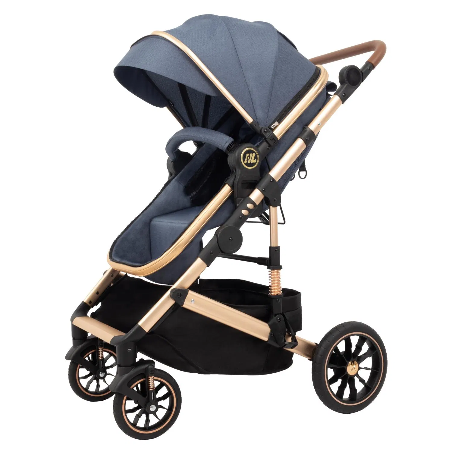 Luxury Tube Design 3 in 1 Baby Stroller with Big Anti-Explosion Wheel