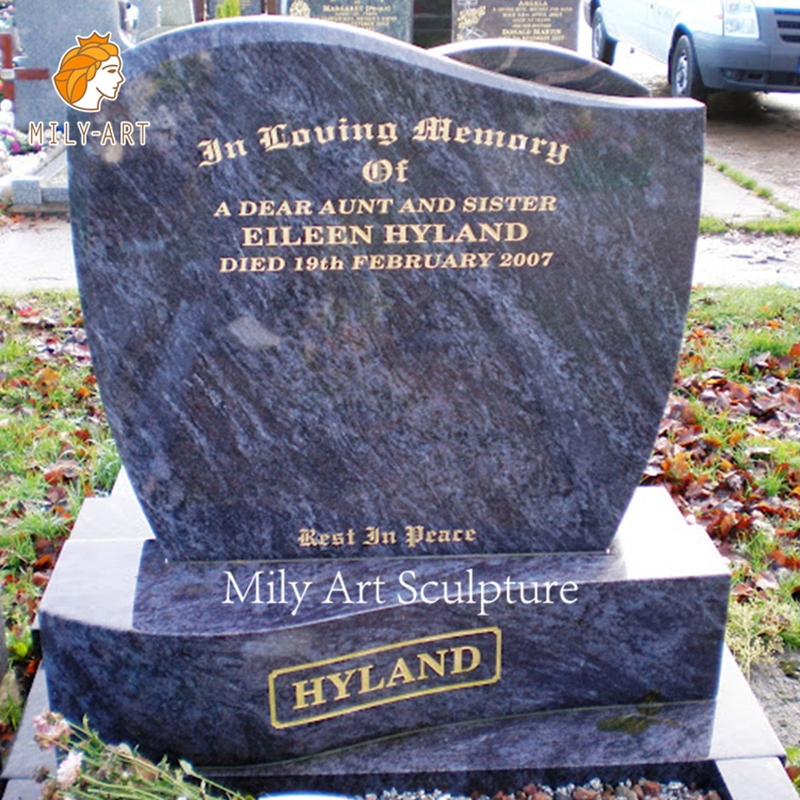 Blue Pearl Tombstone American Style Monument Upright Headstone