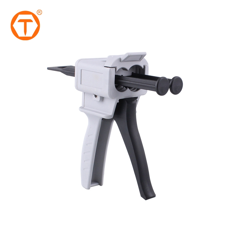 Portable Double Tube Mixing Dispenser 50ml Epoxy Adhesives Dispensing Cartridge Gun