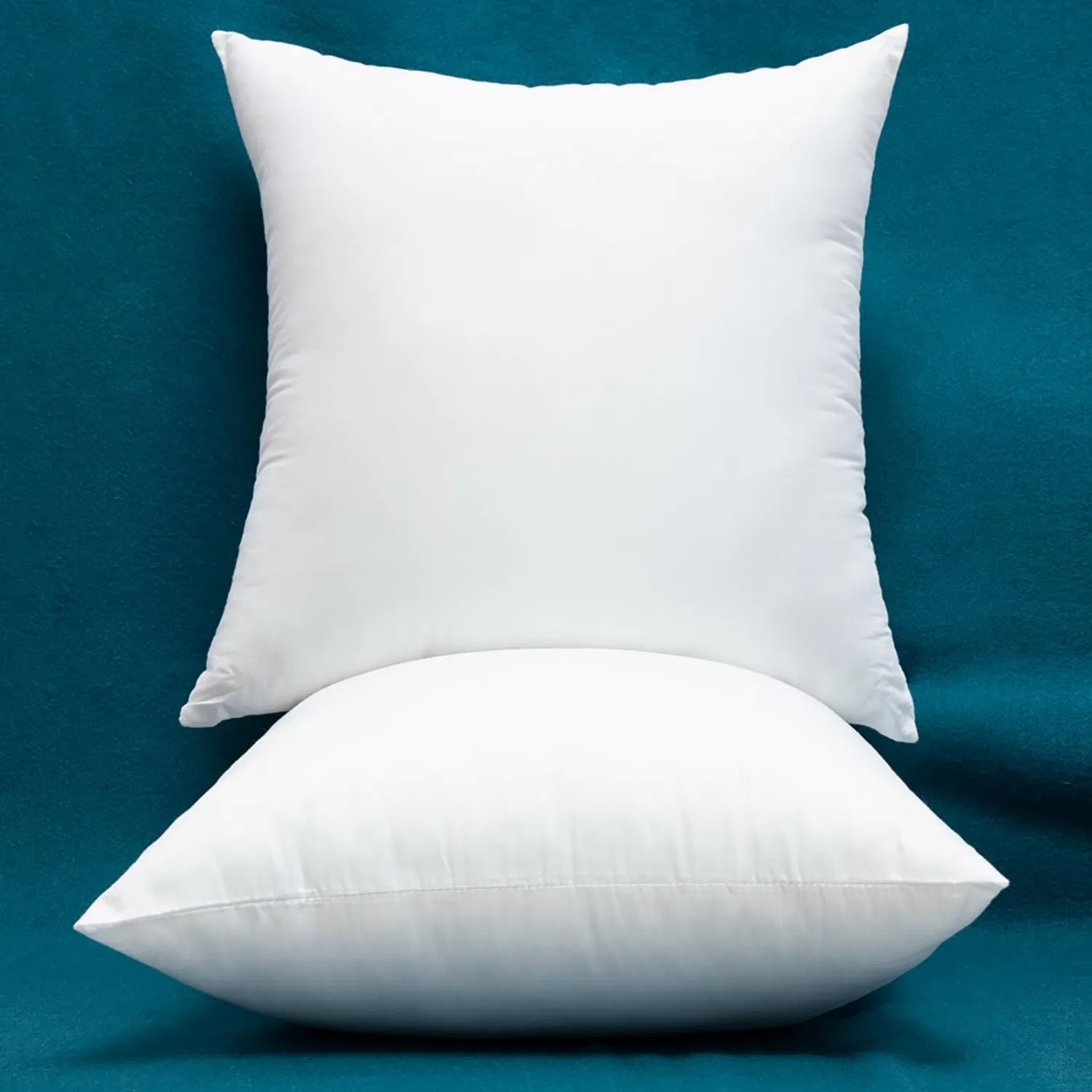 100% Pure Cotton Premium Feather Throw Pillow Insert with Soft White Pillows