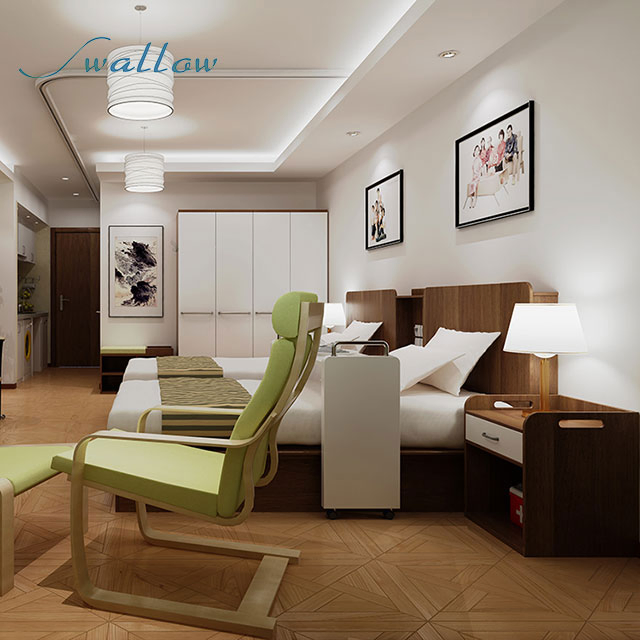 China Wooden Bedroom Panel Bed Hotel Bedroom Furniture Sets - China Bedroom Furniture, Swallow