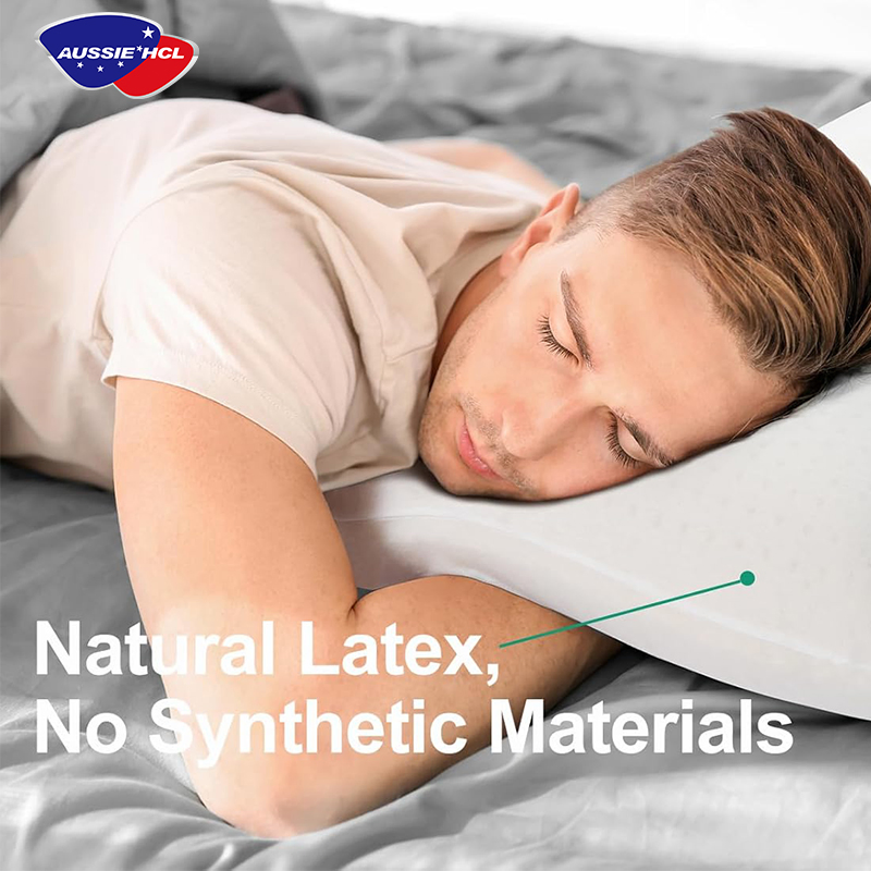 Hot Sale Breathable Sleeping Well Massage Memory Bed Pillows Natural Latex Pillow