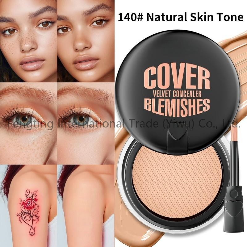 Long-Lasting Water-Resistant Makeup Moisturizer for Acne Marks Dark Circles Blemishes Tattoos Scars Enhances Skin Tone Full Coverage Foundation Meet FDA, Cpnp