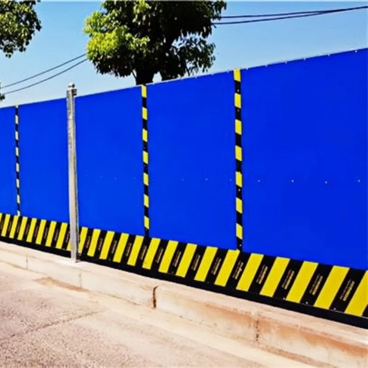 Heavy Duty Steel Corrugated Site Hoarding Panel for High Security Construction Zone Temporary Fencing