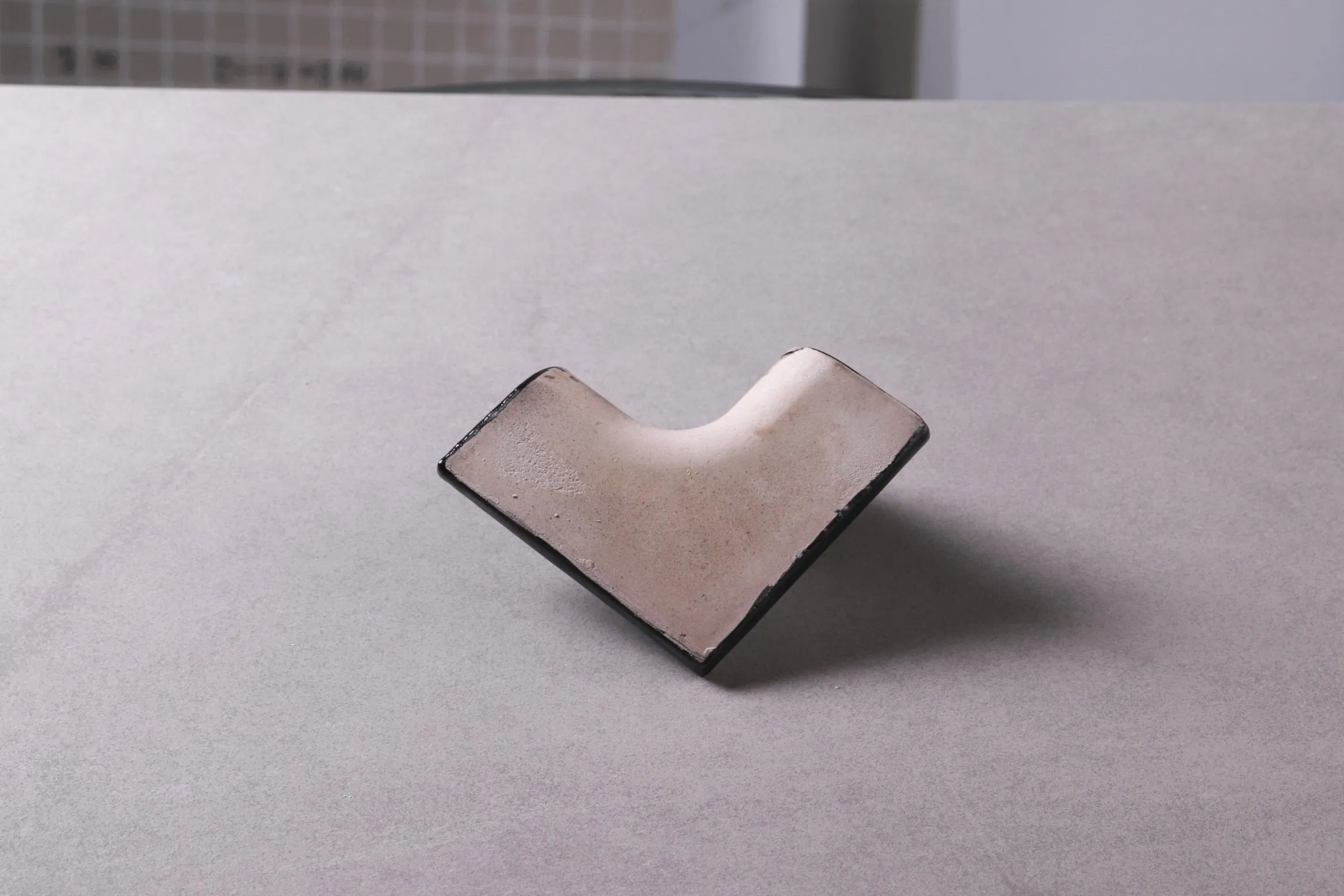 White and Black Ceramic Tile Trim Corner Edge Curved Tile Bullnose