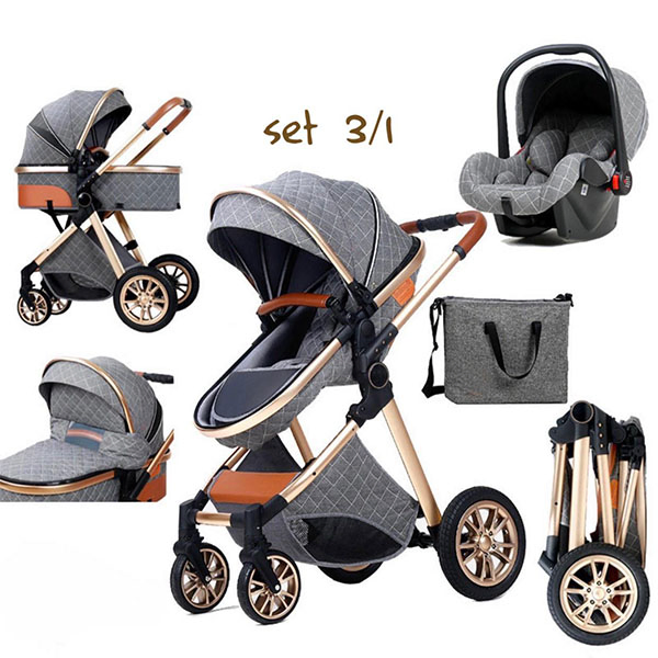 Multiple Position Reclining Seat New Luxury 2-in-1 Baby Stroller Made in China