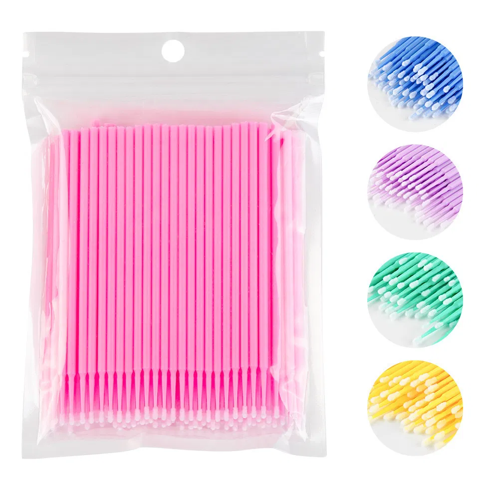 Wholesale Disposable Lip Brush Set 50PCS/Bag Cotton Swab Mascara Wands Lash Lipstick Cleaning Eyelashes Brush Applicators