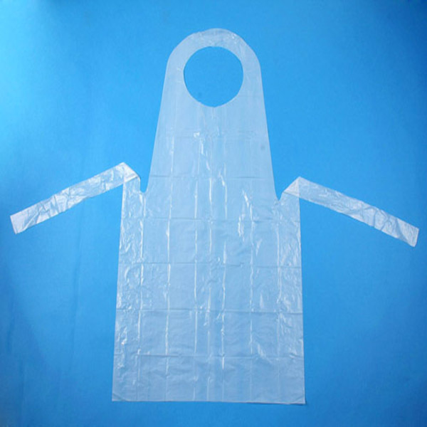 28" X 46" Disposable White Poly Apron
