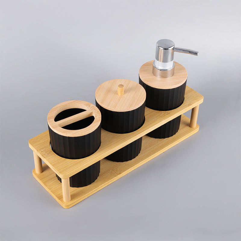 New Custom Bathroom Items Elegant Neutral 3PCS Bathroom Sets Luxury Bathroom Accessories Set for Home