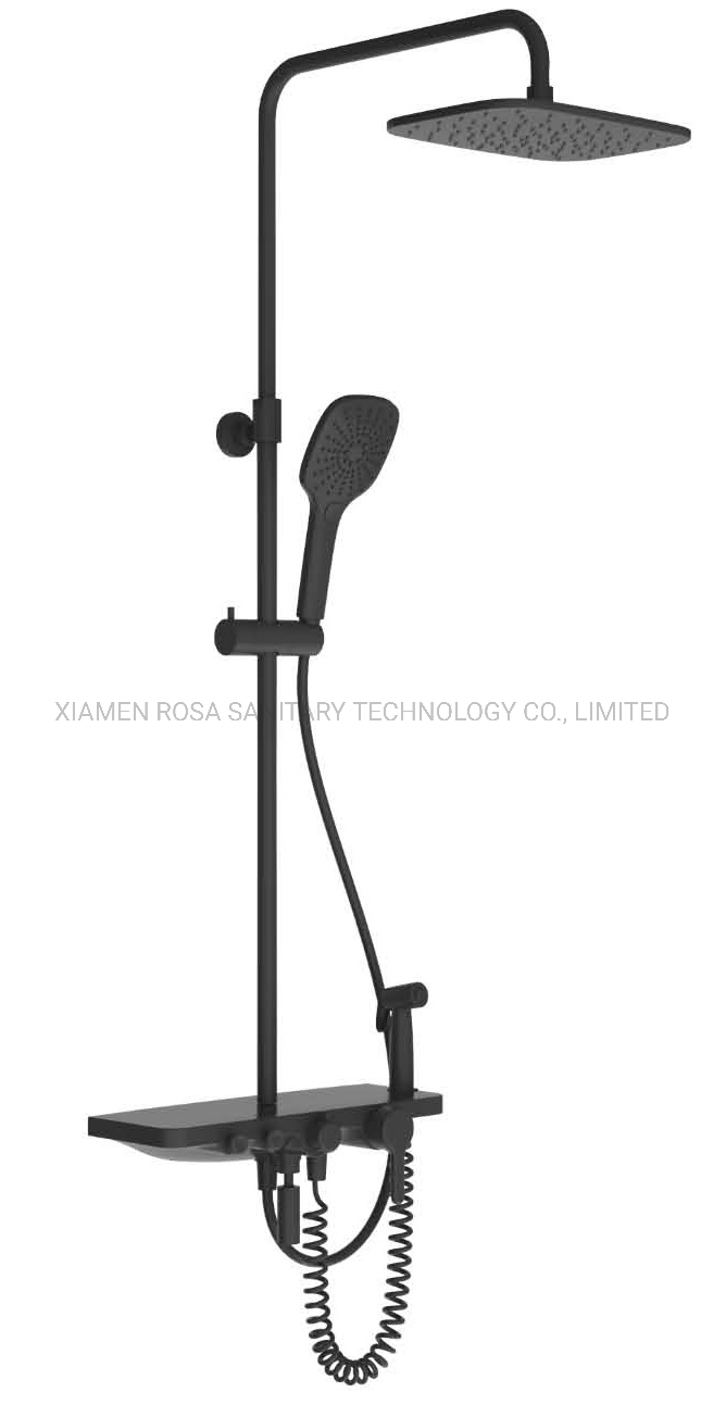 Душевой смеситель с полкой и тропическим душем