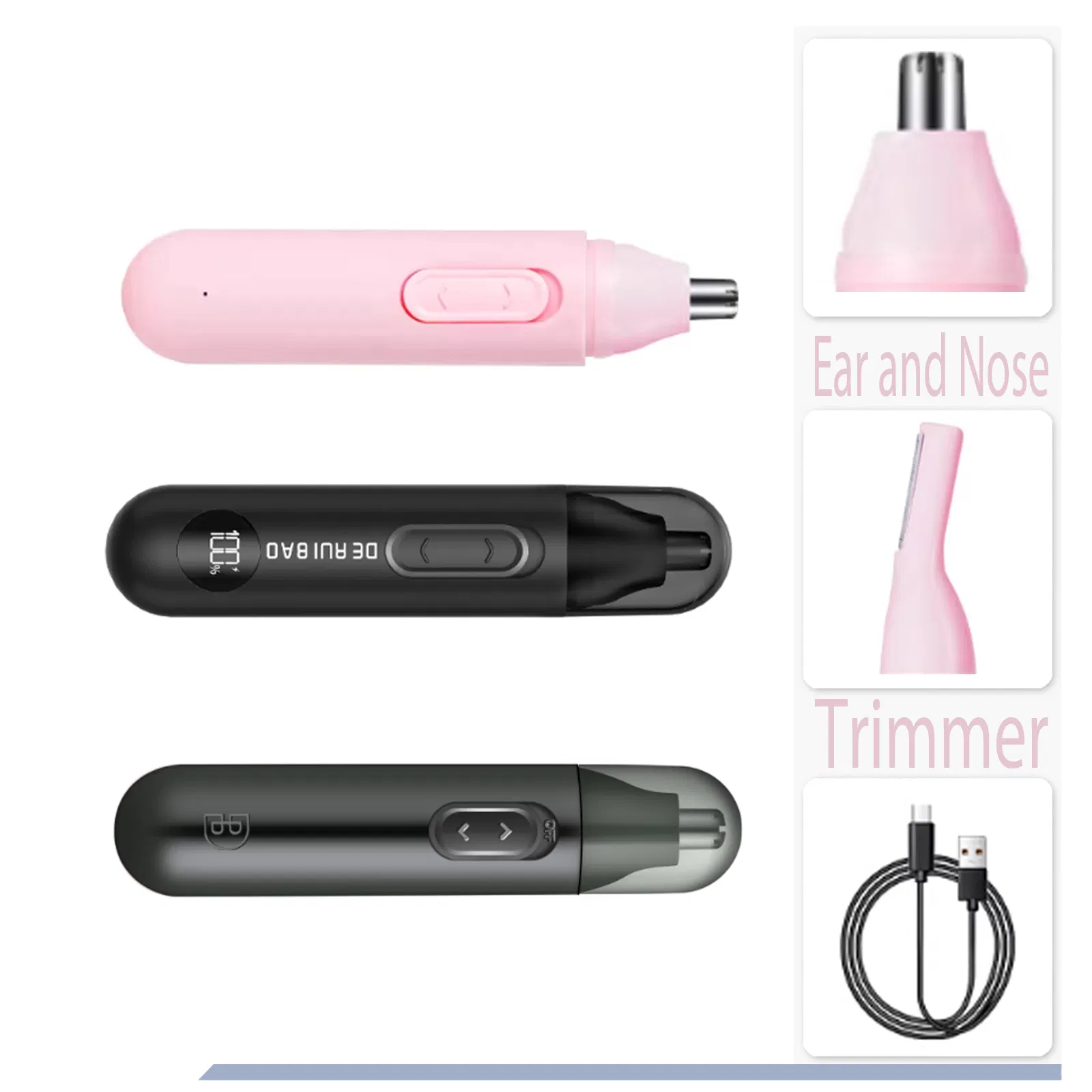 Multi-Head Precision Facial Detailer Ear and Nose Trimmer
