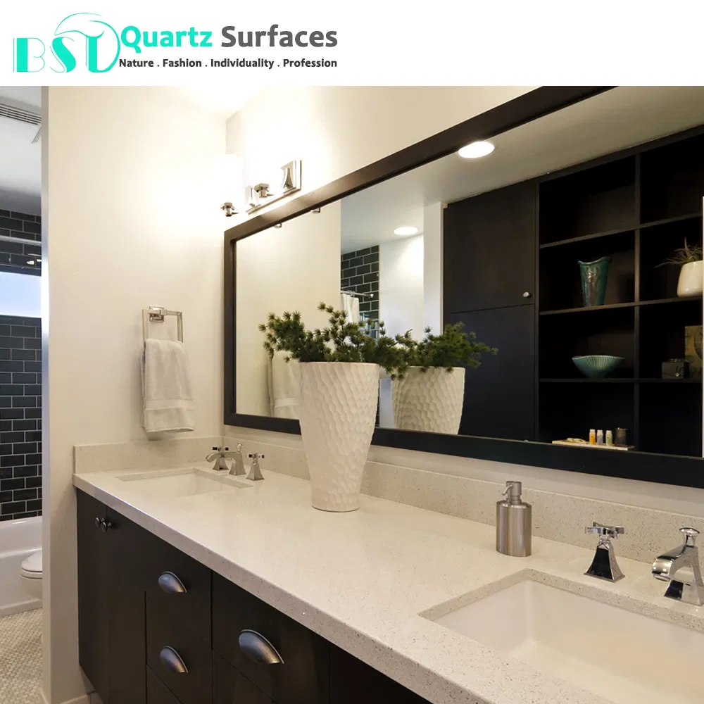 Sparkle Ice White Quartz Stone Vanity Top