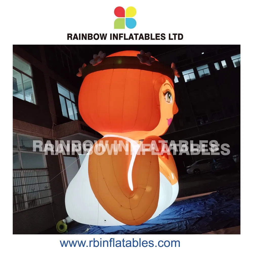 Giant Inflatable Glowing Fairy Character for Night Event Decoration and Brand Advertisement