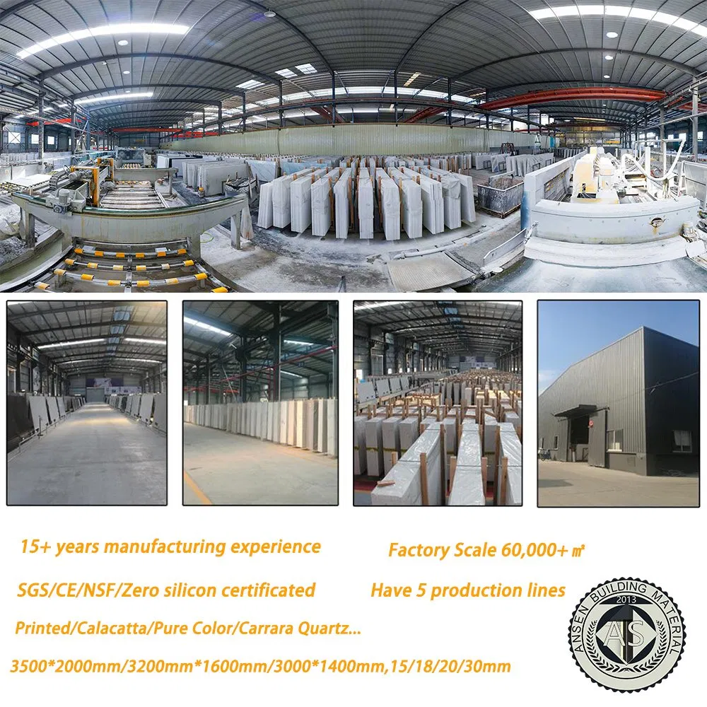 Artificial Calacatta Quartz Slabs Supplier for Kitchen/Bathroom/Countertop/Vanity Wholesale Price