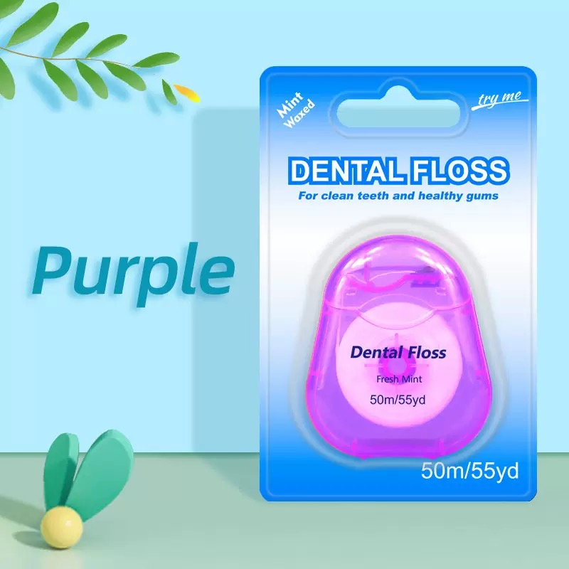 Triangle Shape Nylon Dental Floss Tape Ribbon Floss with Fresh Mint