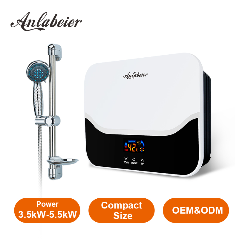 Проточный электрический водонагреватель 5.5 кВт с сенсорным управлением