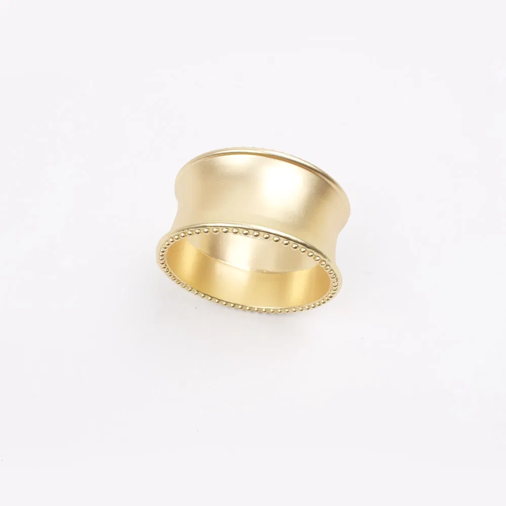 Wholesale New Handmade Table Decoration Gold Silver Metal Napkin Ring for Hotel Restaurant Wedding