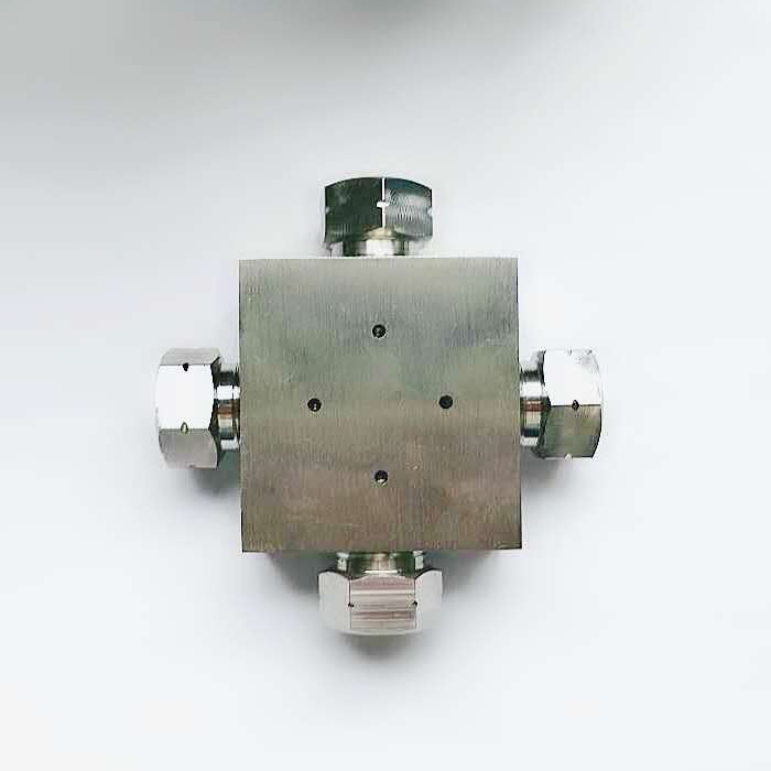 CNC Water Jet Cutter Parts Pipe Fitting 60000 Ksi Cross 3/8 Inch a-0777-2 for Waterjet Cutter Intensifier Pump