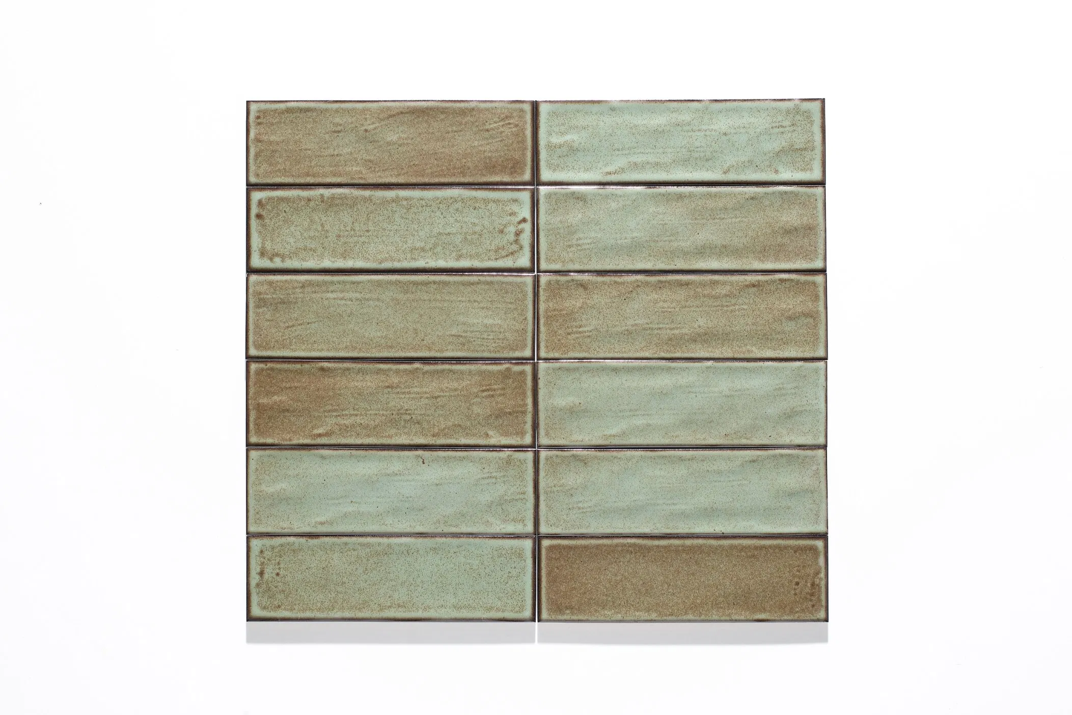 Hot Sale Green Glazed Ceramic Waterproof Matte Subway Tile Porcelain for Villa Hotel Project Wall Decoration