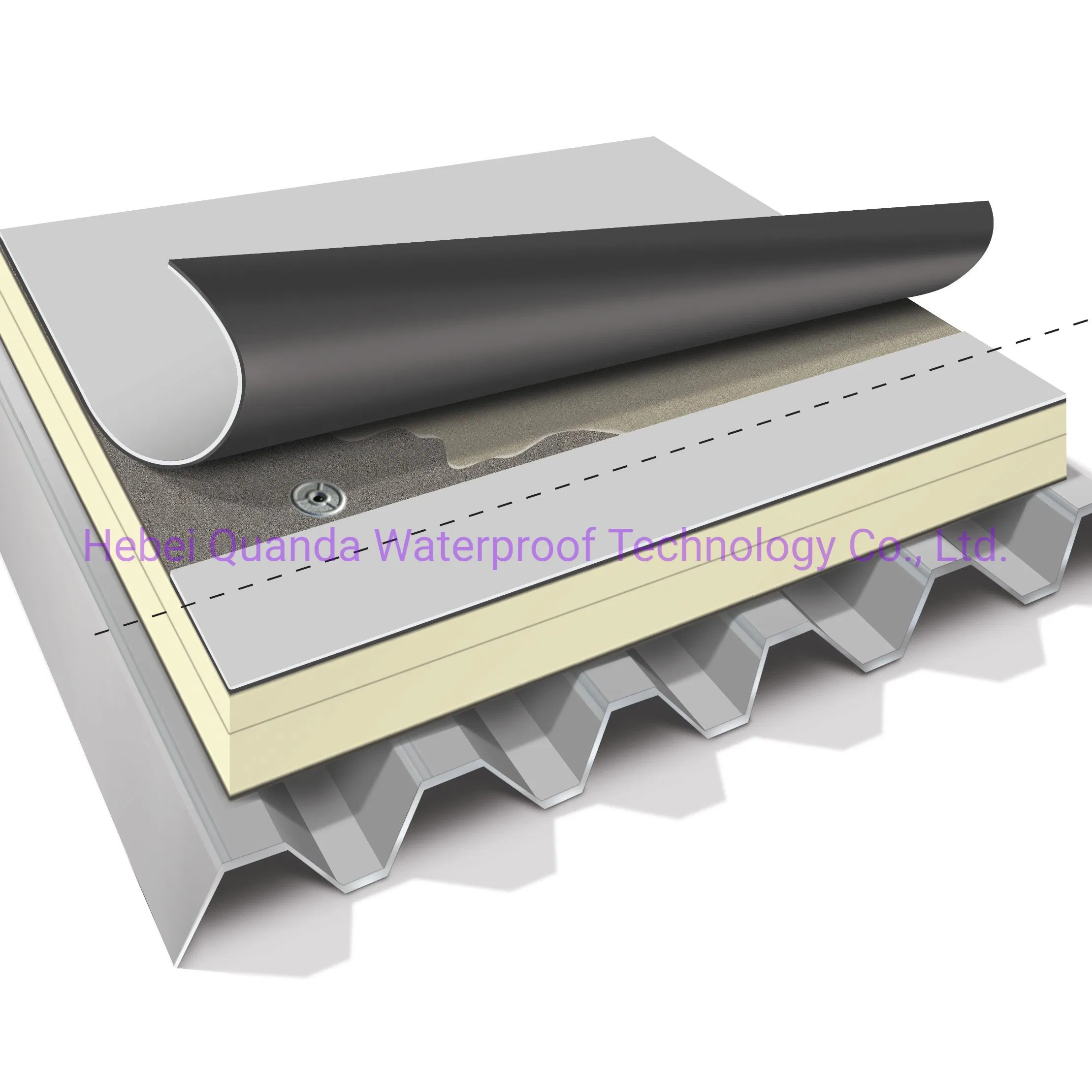 Flat Roof PVC Waterproofing Building Material Materials Reinforced PVC Membrane