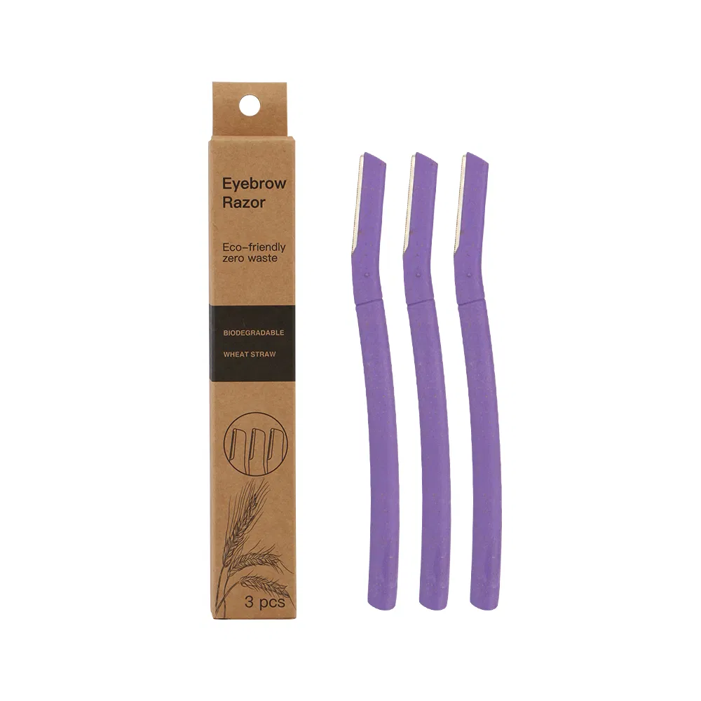 Wheat Straw Stainless Steel Blade Eyebrow Trimmer Makeup Tool Razor