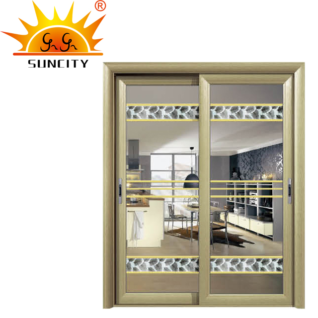 Clear Glass Sliding Type Aluminum Doors (SC-AAD017)
