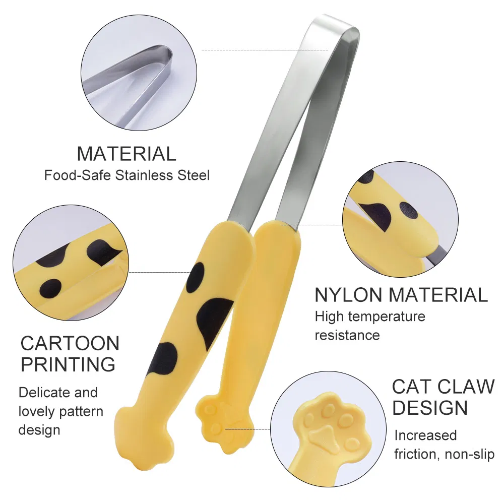 Durable Stainless Steel Kitchen Tongs for Cooking and Serving Food
