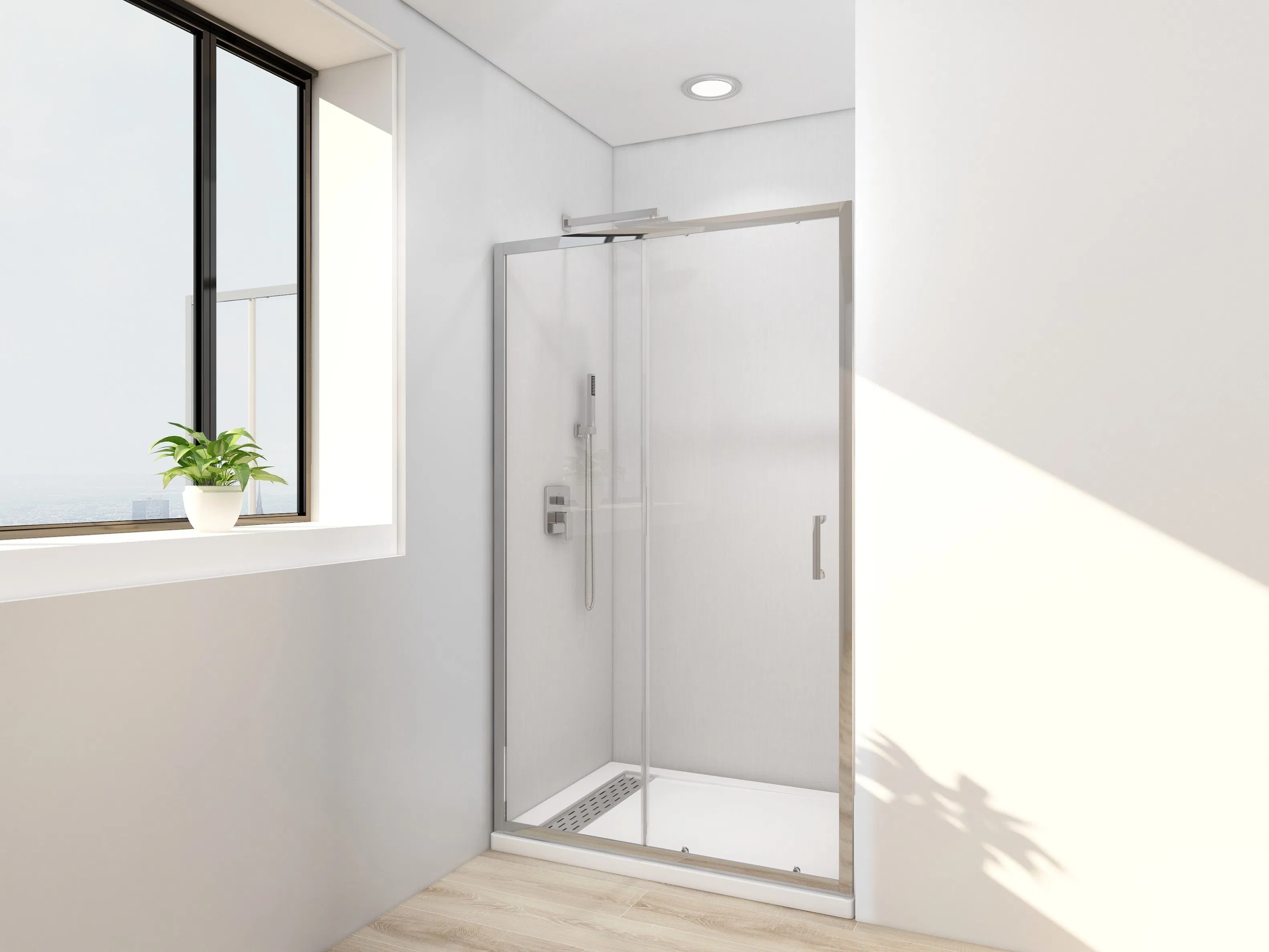 Elegent Design Economic Shower Cabin with Low-Nosiy Double Rollers