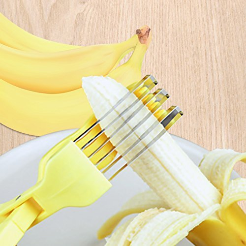 Banana Slicer Cutter Perfect for Fruit Salad Yellow Banana Cutting