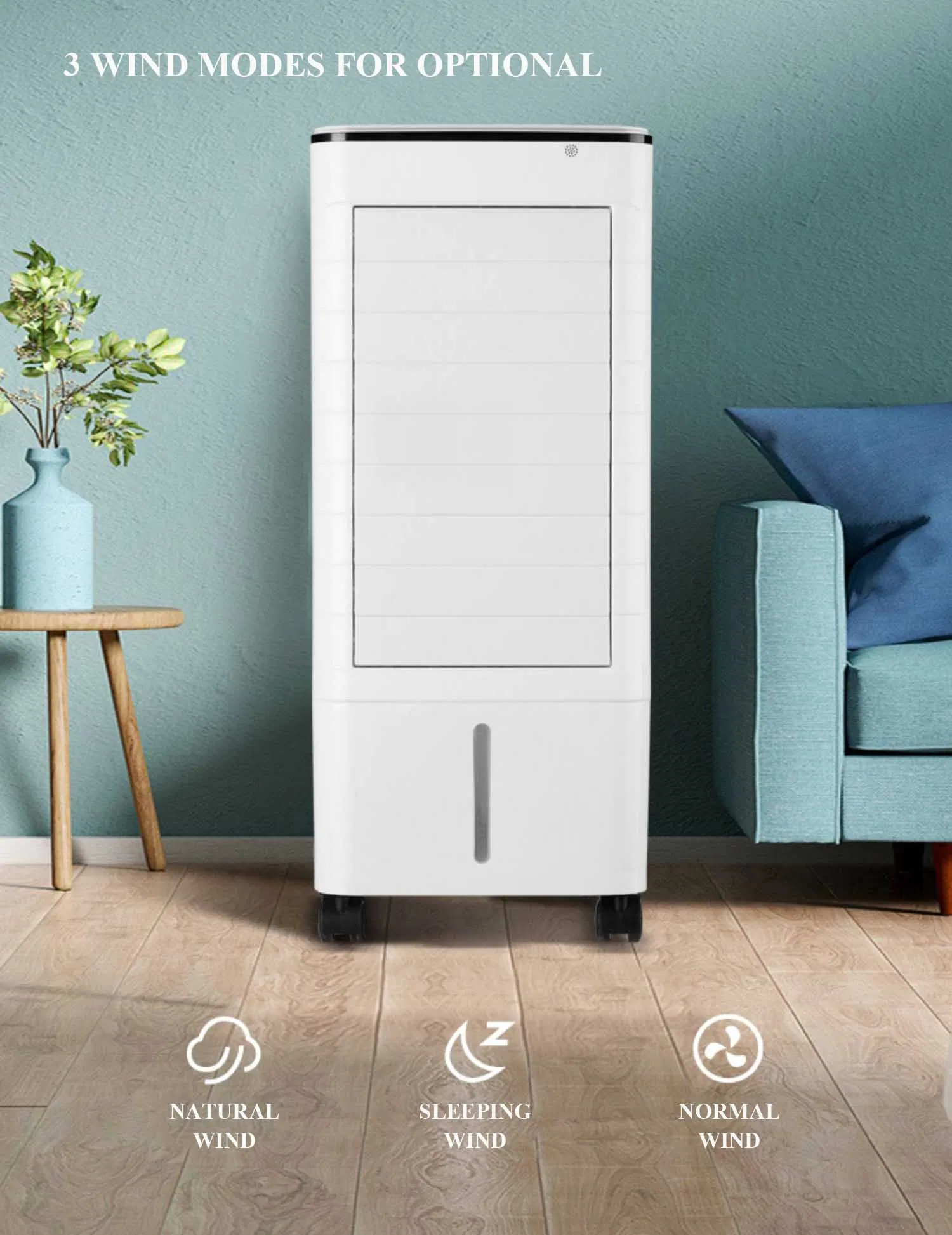 Multifunctional Movable Air Cooler Featuring Low Noise and Energy Efficiency