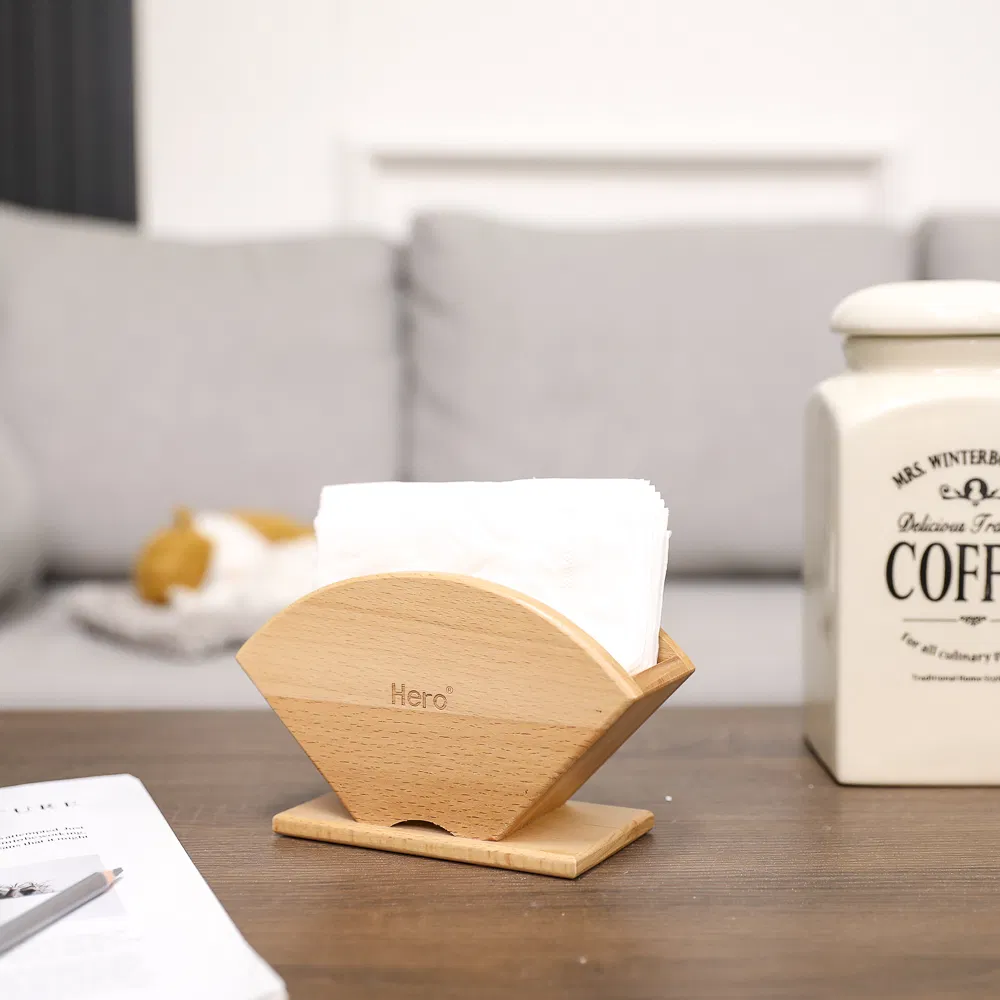 Rectangular Wooden Facial Tissue Box for Bathroom Office Desk