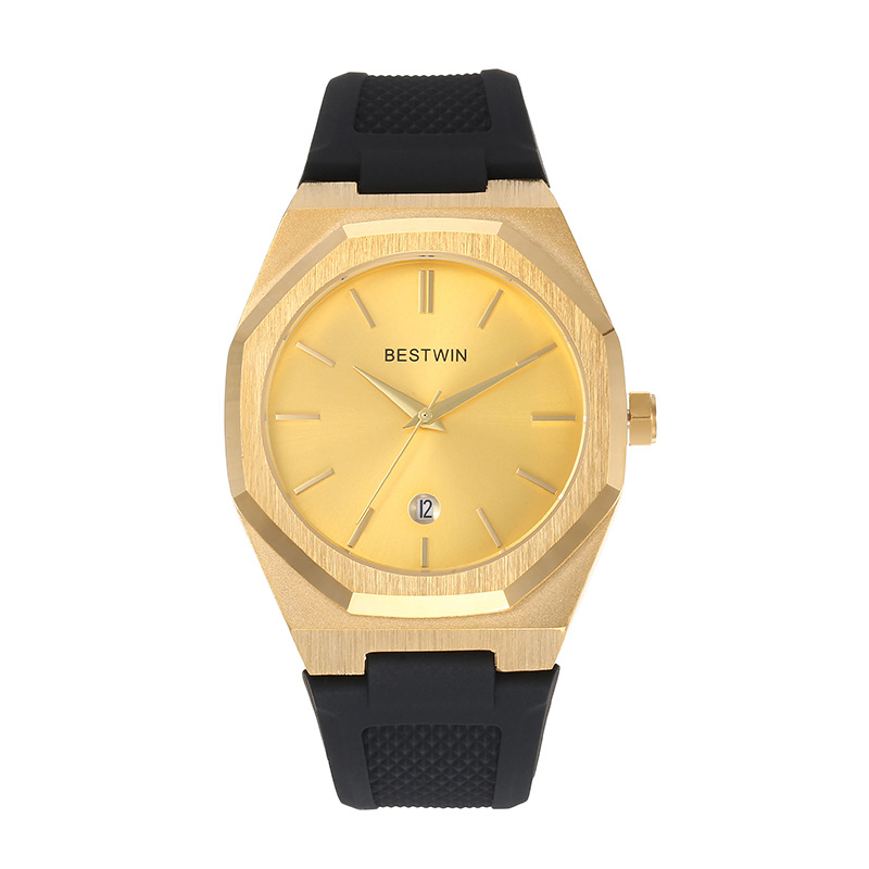 Bestwin Men's Student Watch Silicone Strap Fashion Calendar Wristwatch Factory Wholesale Timepiece