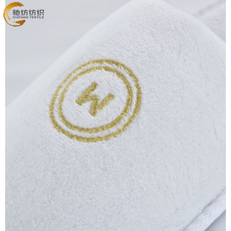 White Velvet 7mm EVA Sole Disposable Slippers Are Soft, Comfortable, and Non-Slip Suitable for Hotel SPA Resorts