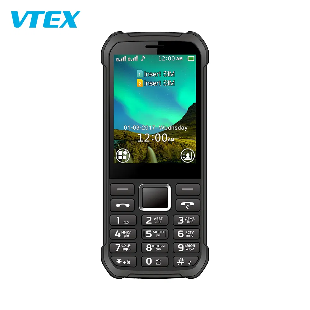 Кнопочный телефон 2G, защищенный, 2.8 дюйма, 2500 мАч