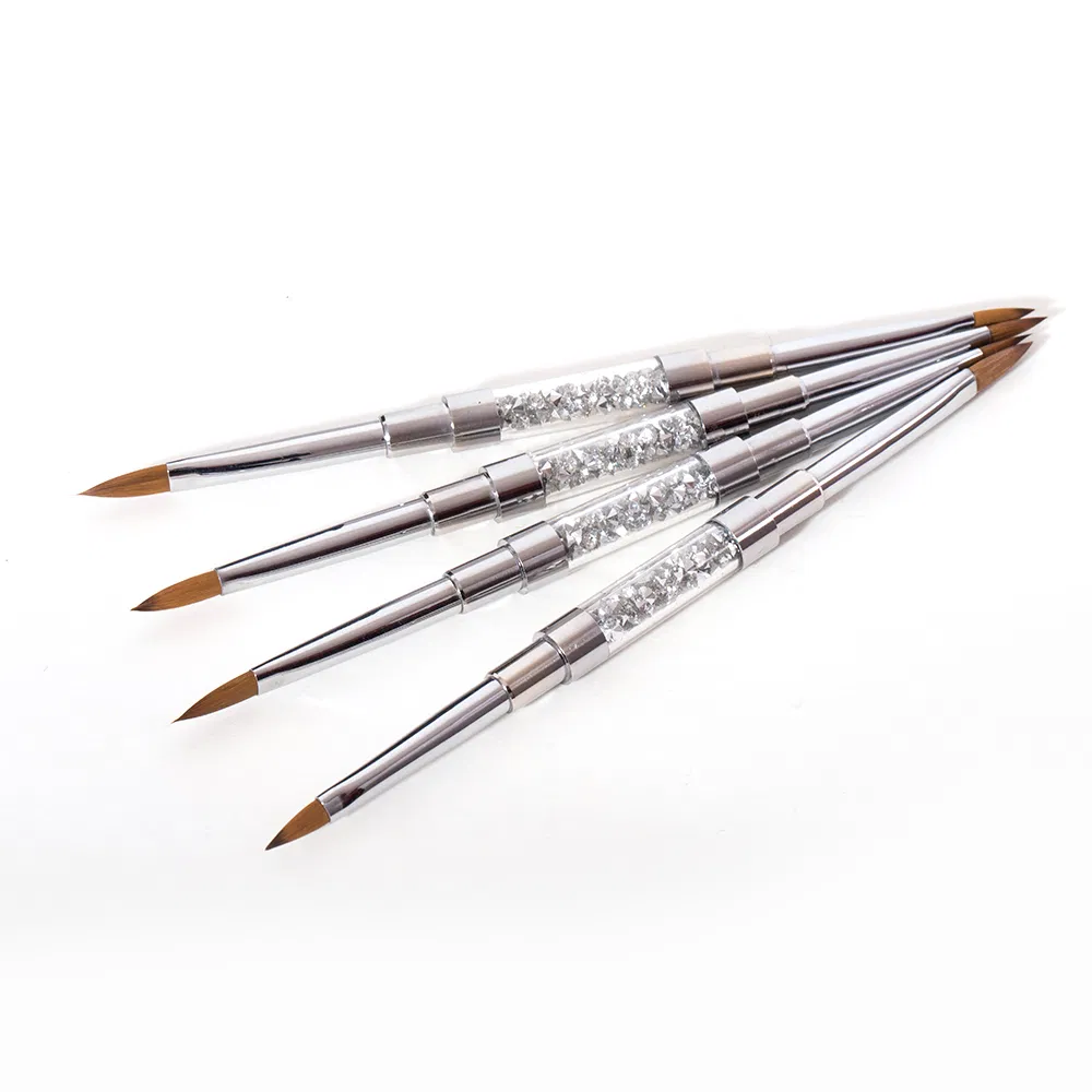 Guyo Silver Two Way 100% Pure Sable Acrylic Brush Customizable Logo