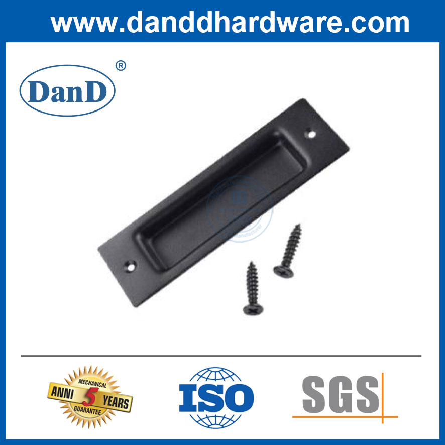 Black Sliding Flush Pull Barn Door Furniture Handle for Closet Cabinet Drawers