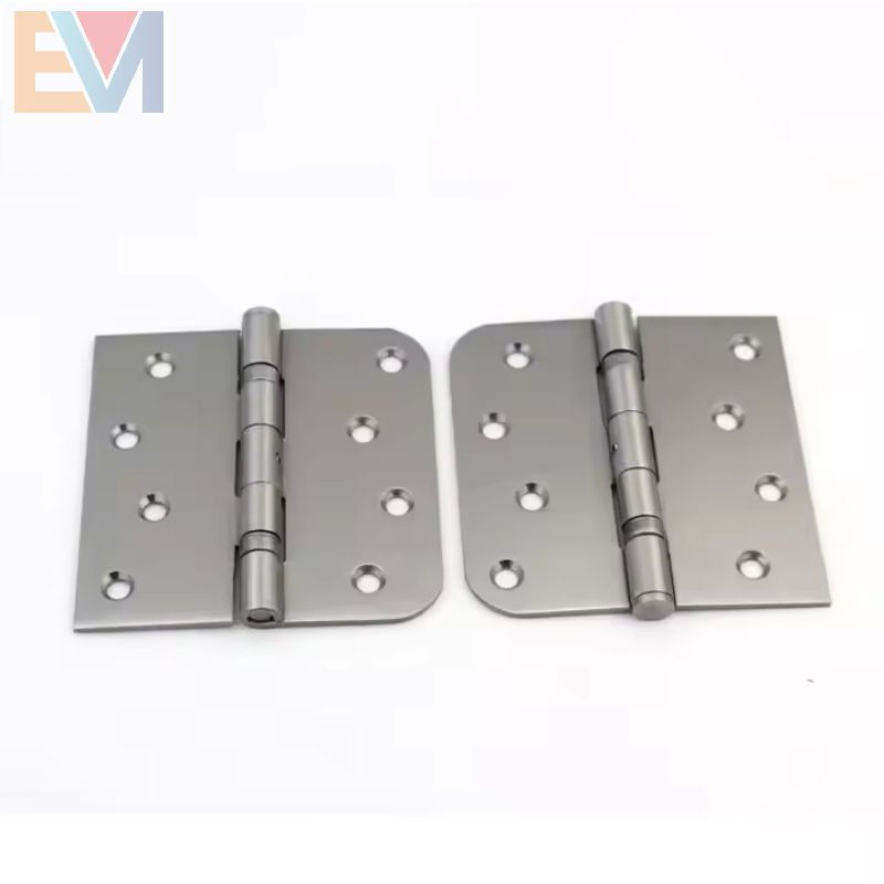 304 Stainless Steel 4 Inch 2bb Silver Brushed Half Round and Half Square Door Hinge