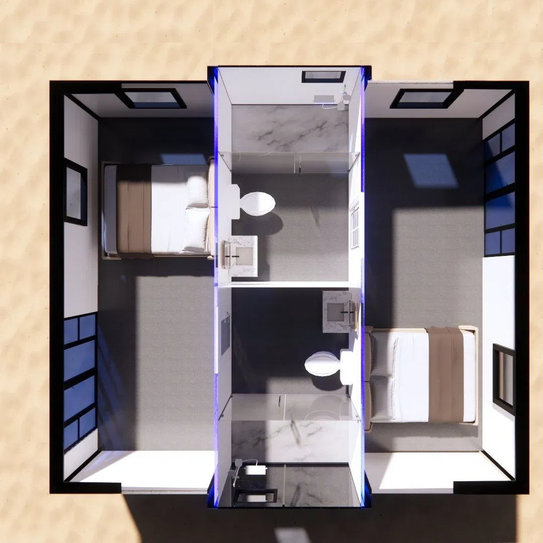 Steel Exterior Wall Interior Effect Foldable Expandable Portable Modular Container House